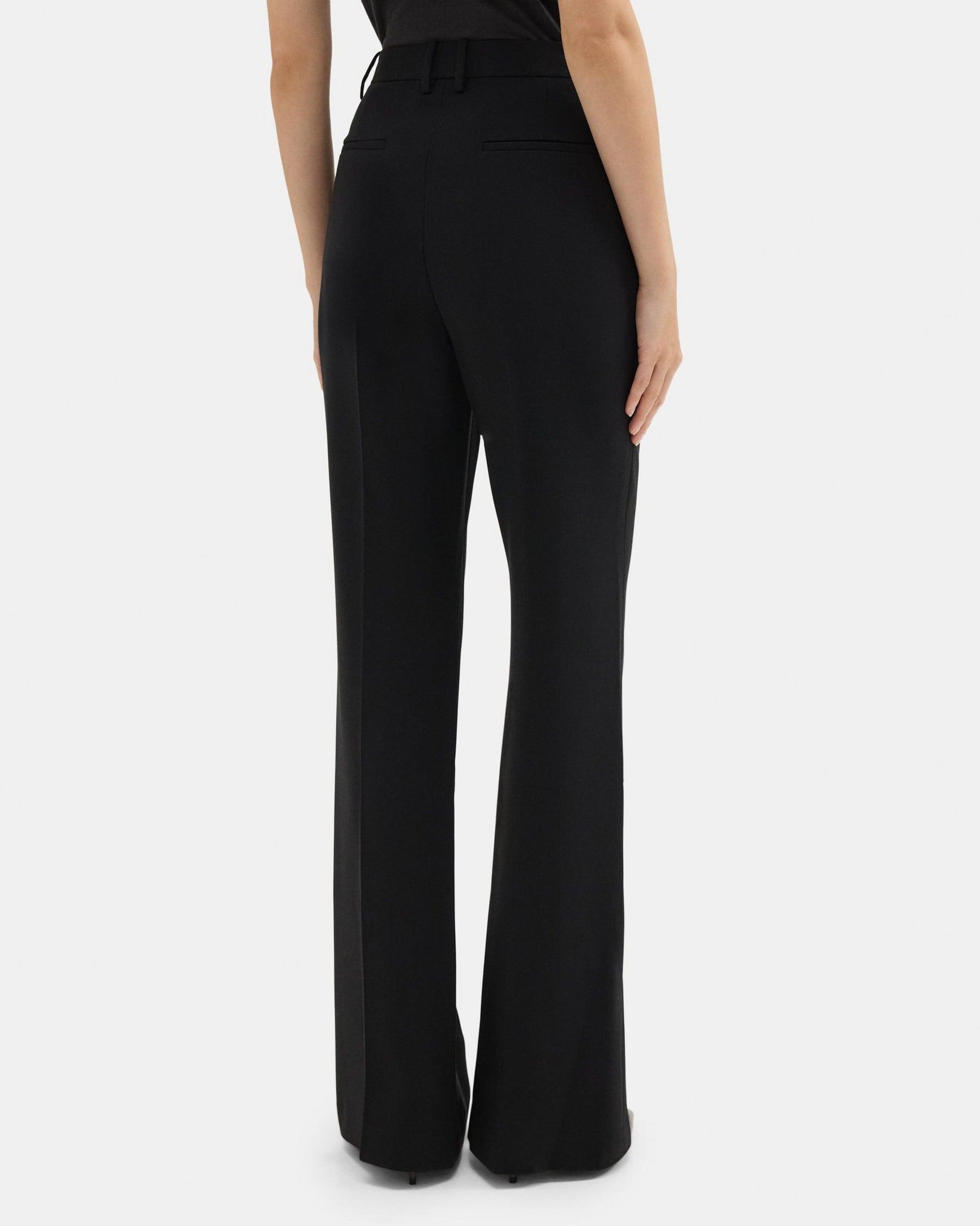 High-Waist Flare Pant in Crepe Product Image