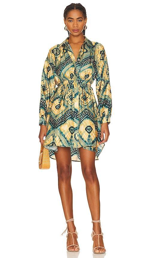 Womens Jude Printed Silk Mini Shirtdress Product Image