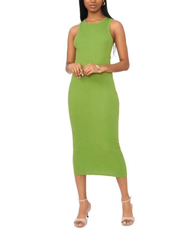 Women's Rib Knit Cutout Sleeveless Cotton Bodycon Dress Product Image