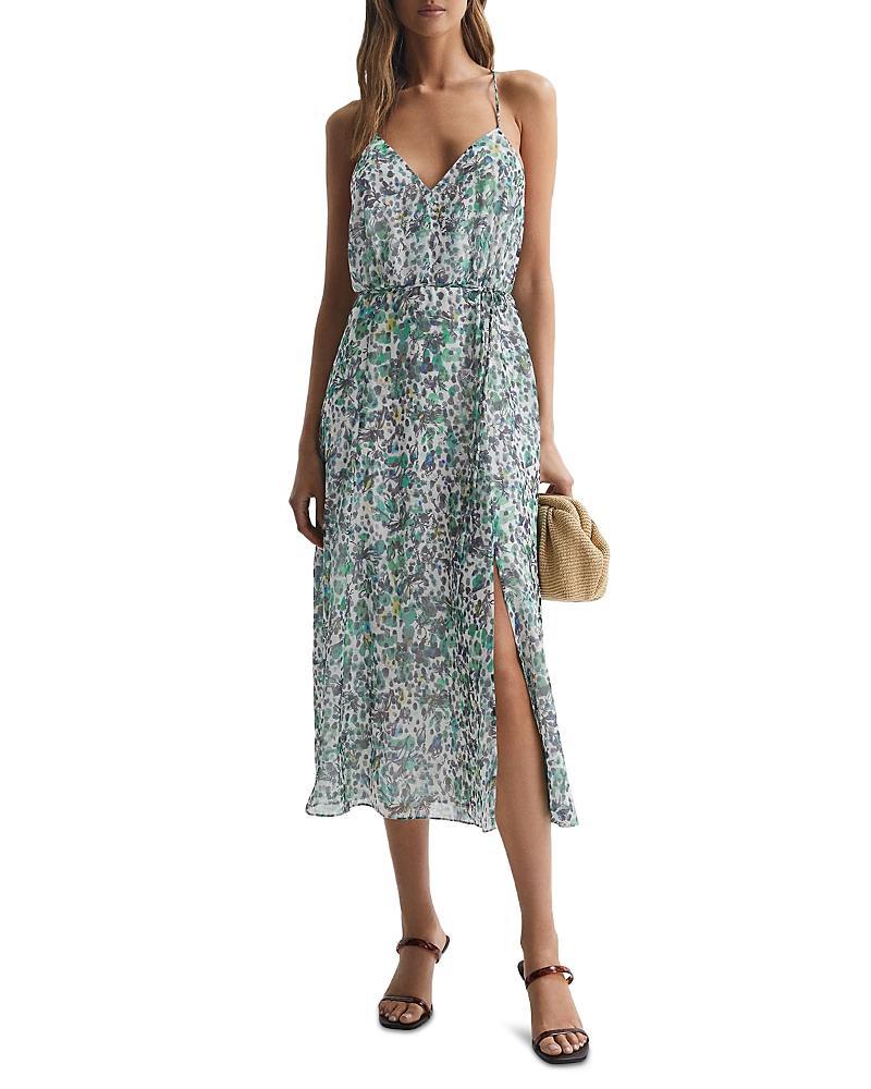 Reiss Pippa Strappy Printed Midi Dress - 12 UK/8 US - 12 UK/8 US - Female Product Image