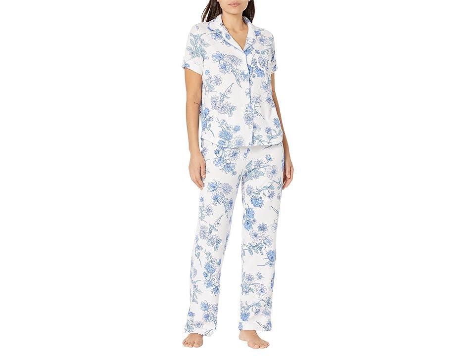 Karen Neuburger Spring Dreamer Girlfriend Short Sleeve Long PJ Set (Dreamer Floral) Women's Pajama Sets Product Image