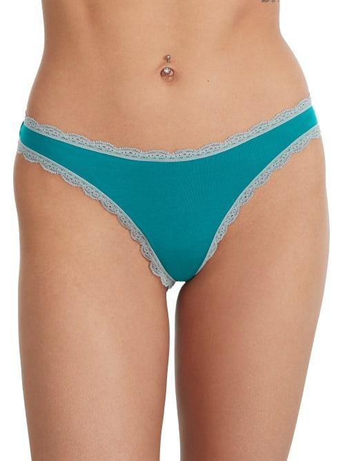 b.temptd by Wacoal Inspired Eyelet Stretch Lace Trim Thong Product Image