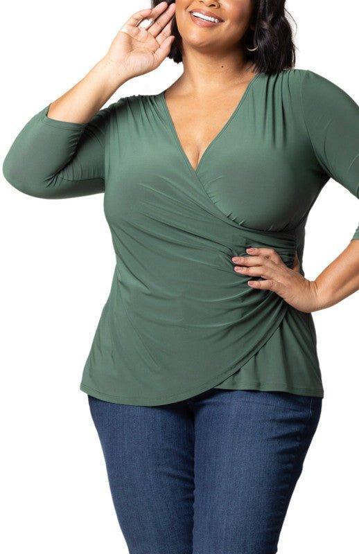 Femme Fatale Faux Wrap Top - Plus Product Image