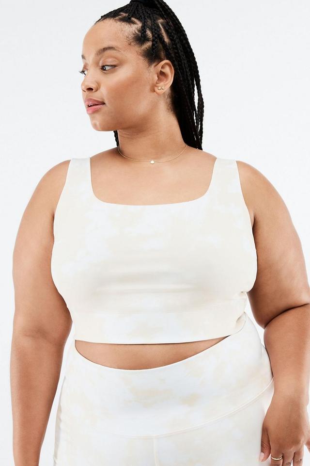 Fabletics Harlyn Midi Medium Impact Sports Bra Womens Honey Milk Magma/Honey Milk plus Size 4X Product Image