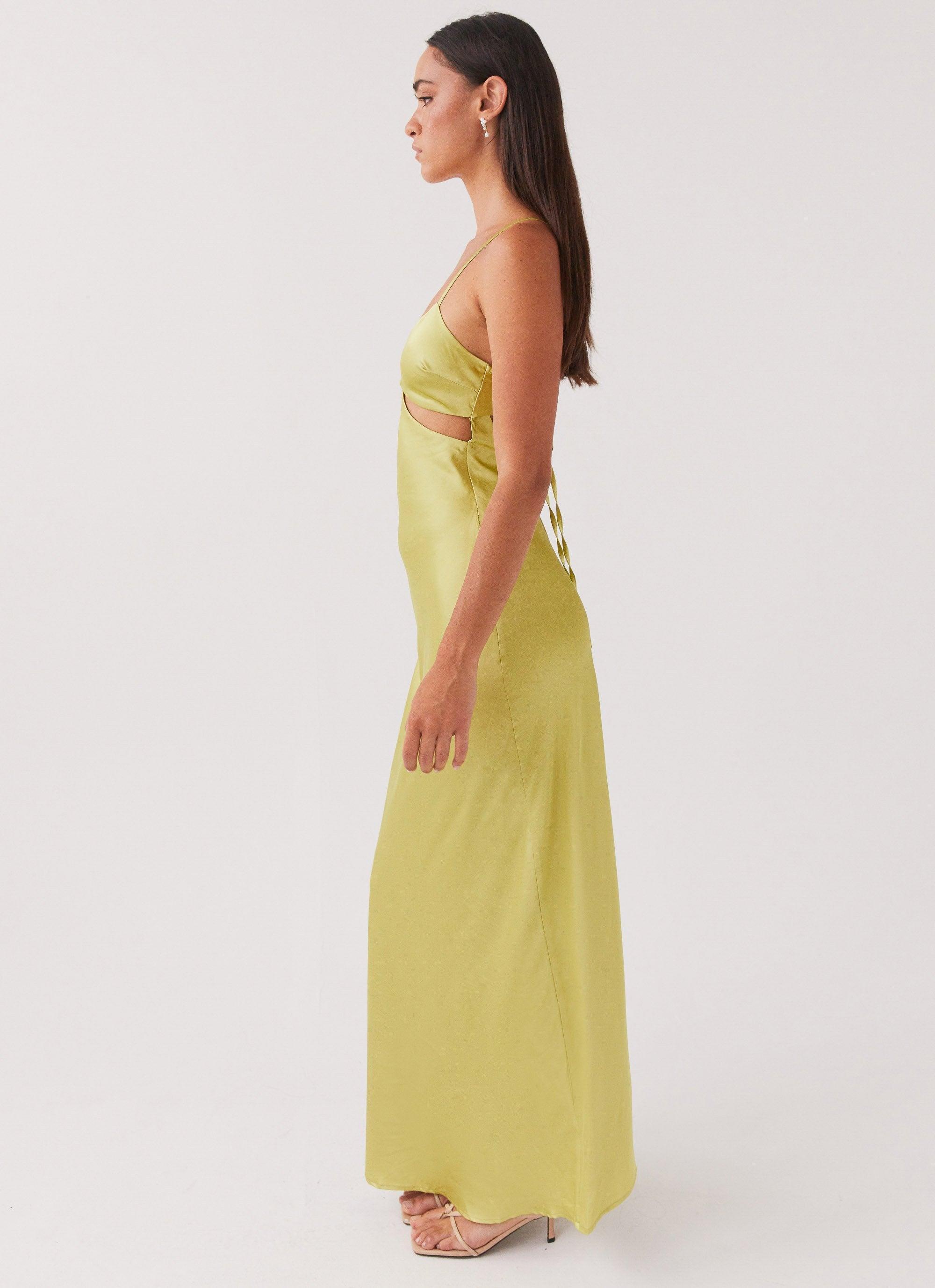 Raylie Cut Out Maxi Dress - Chartreuse Product Image