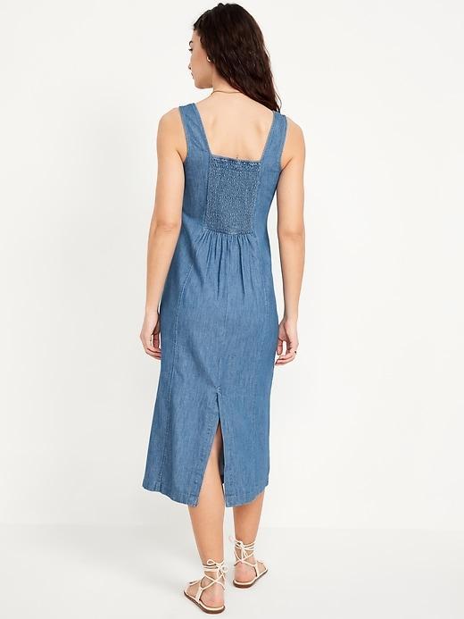 Sleeveless Square-Neck Midi Dress Product Image