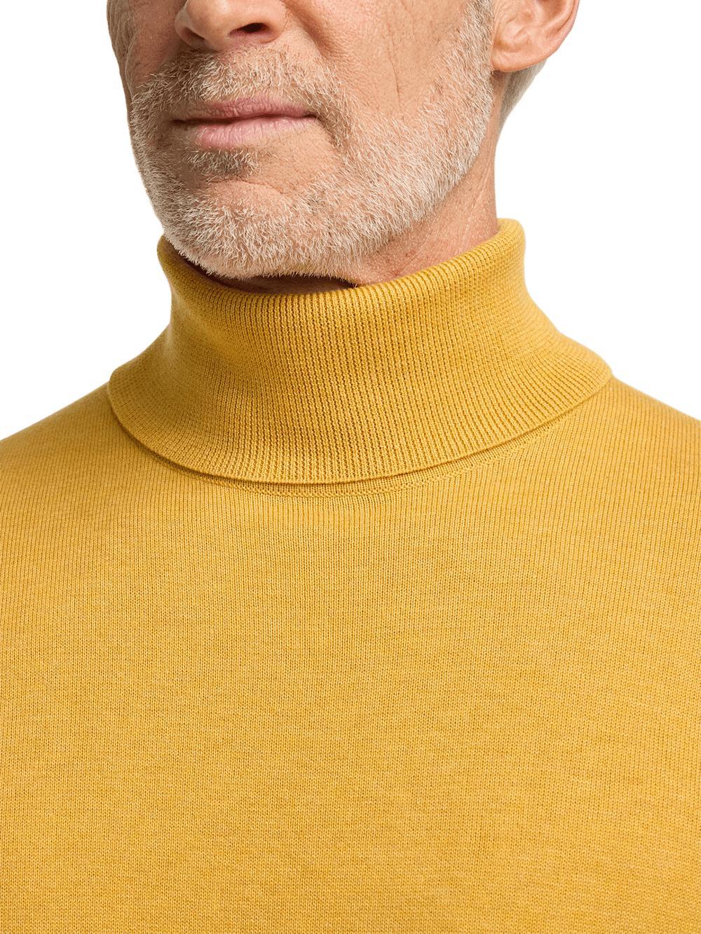 Supima Cotton Turtleneck - Mustard Product Image