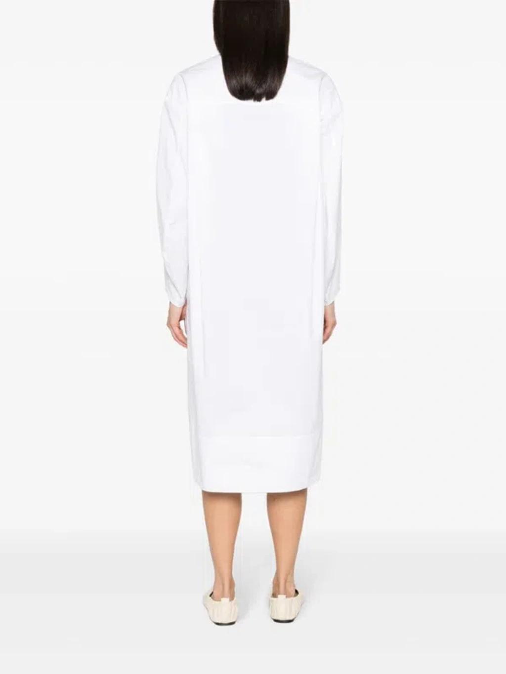 White Cotton Tunic Dress Product Image