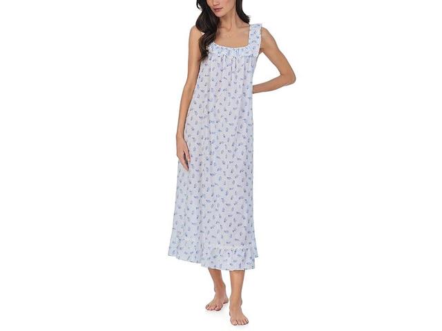 Eileen West Ballet Sleeveless Nightgown (White Floral) Women's Pajama Product Image