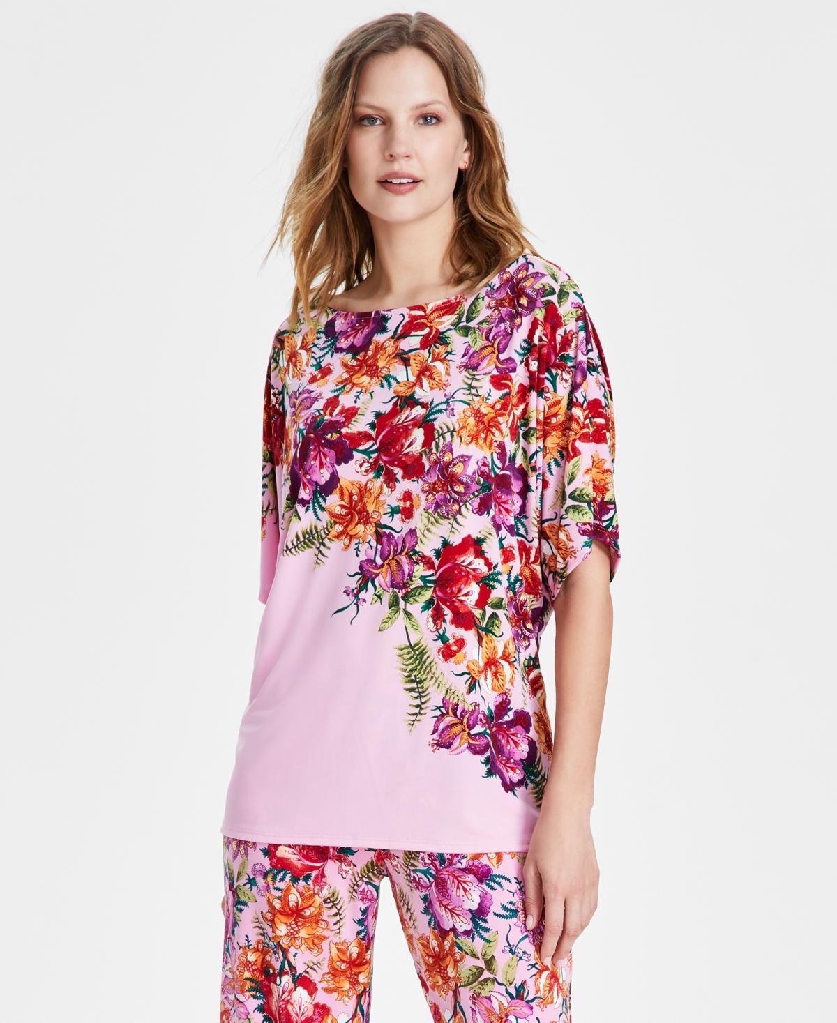 Jm Collection Womens Printed Dolman-Sleeve Top, Created for Macys Product Image