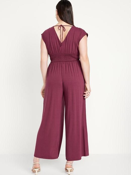 Waist-Defined Shirred Jumpsuit Product Image