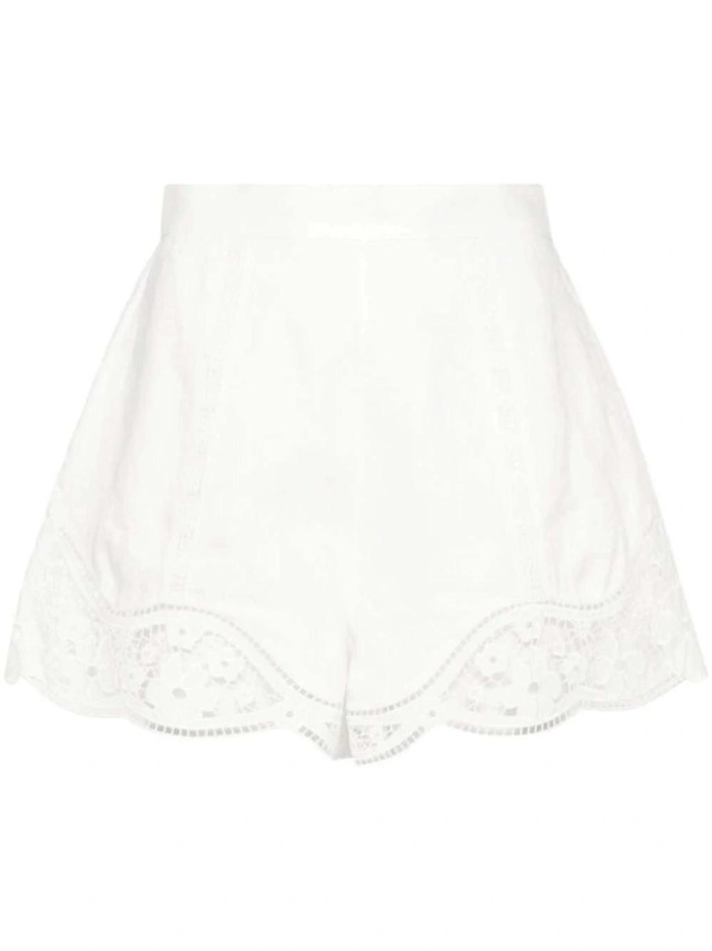 August Broderie Shorts In White Product Image