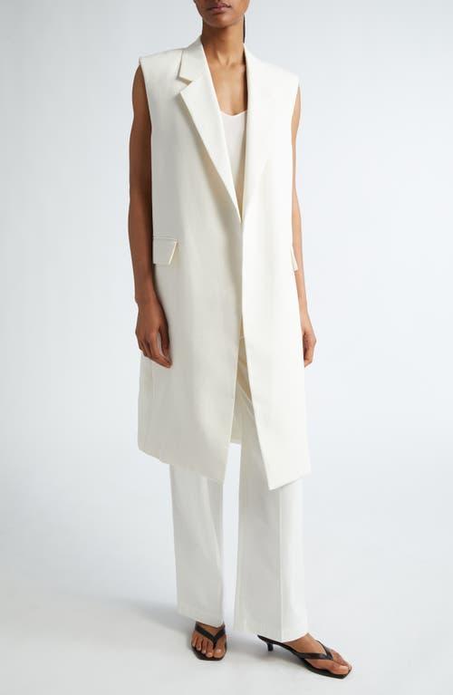 TOTÊME Sleeveless Grain De Poudre Coat Off White Product Image