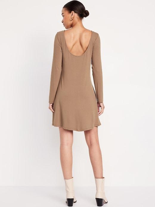 Long-Sleeve Mini Swing Dress Product Image