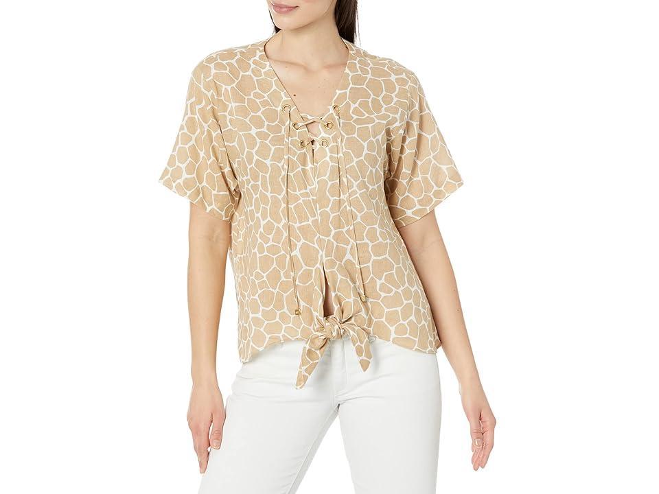 MICHAEL Michael Kors Giraffe Grommet Neck Top Women's Clothing product image