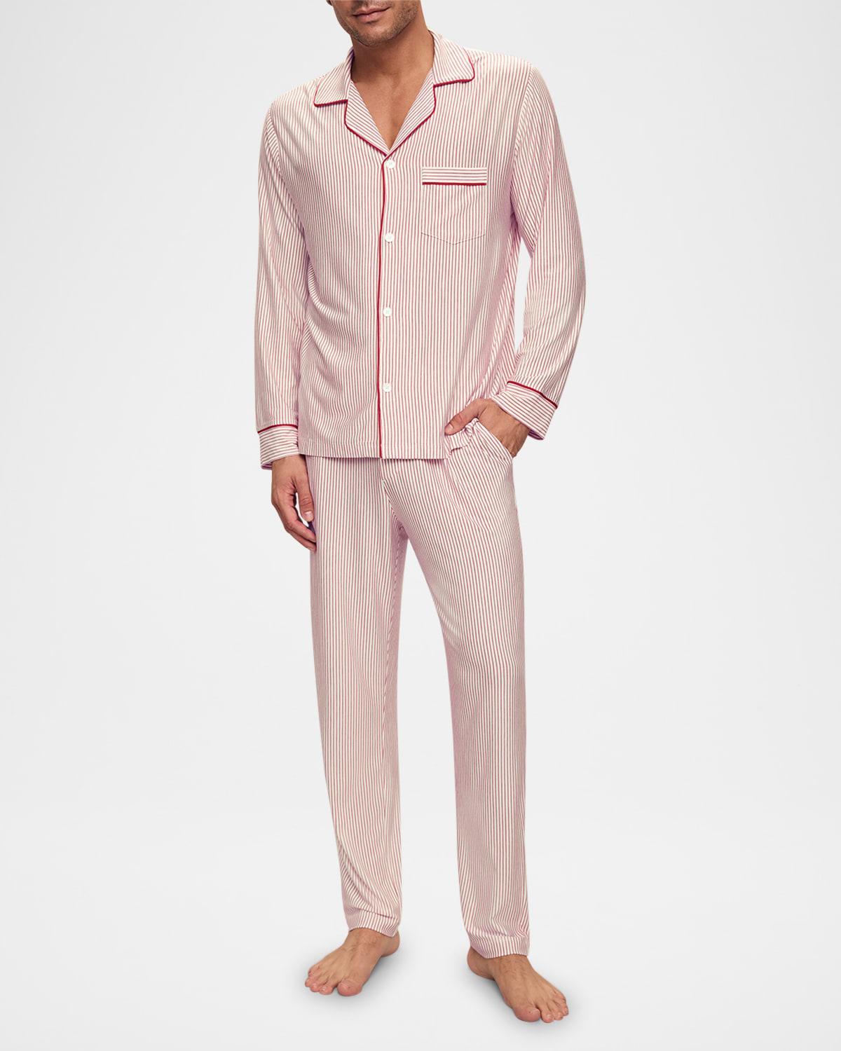 Men's William Long-Sleeve Tencel Modal Pajama Set Product Image