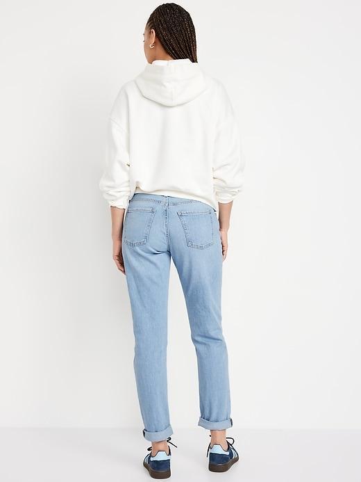 Mid-Rise Wow Boyfriend Straight Jeans Product Image