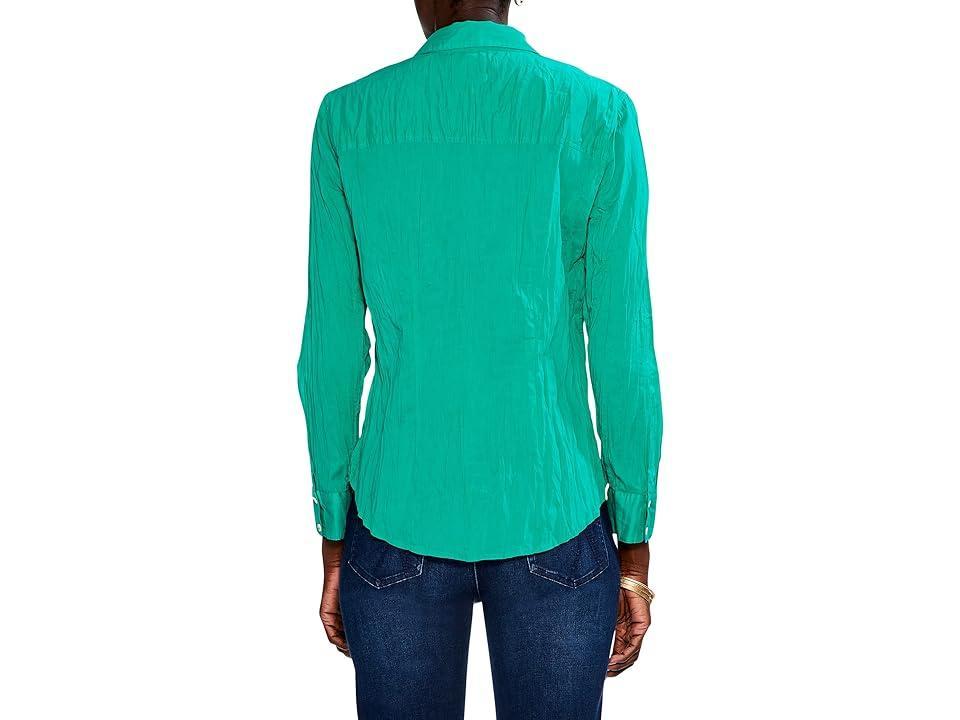 NIC+ZOE Crinkle Shirt (Bright Jade) Women's Clothing Product Image