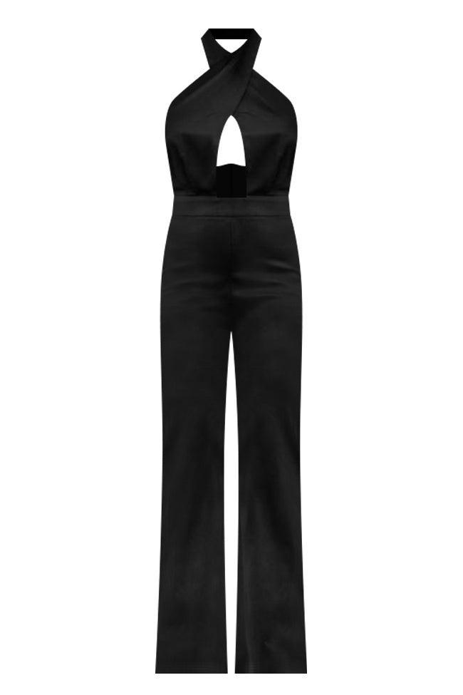 A Point In Time Black Cross Neck Jumpsuit FINAL SALE Product Image