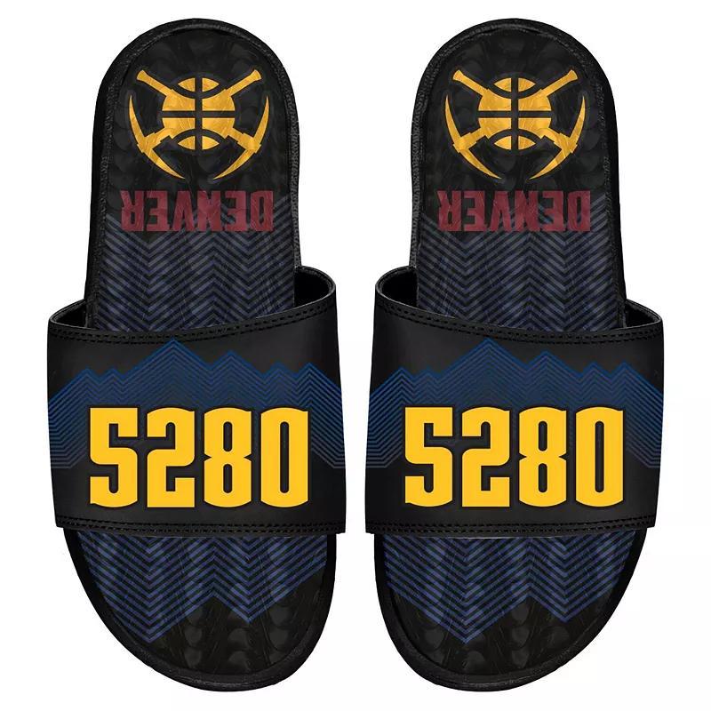 Mens ISlide Black Denver Nuggets 2023/24 City Edition Gel Slide Sandals Product Image