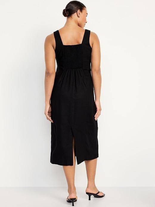 Sleeveless Square-Neck Midi Dress Product Image