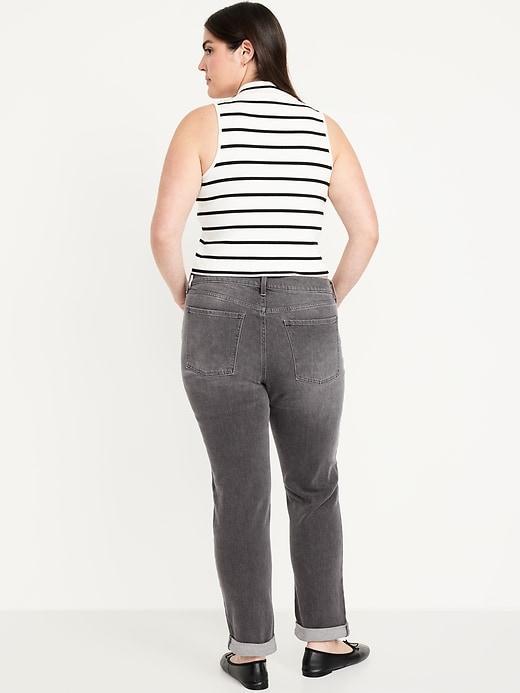 Mid-Rise Wow Boyfriend Straight Jeans Product Image