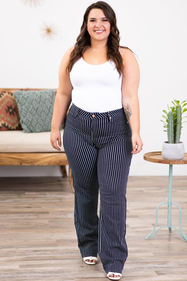 Judy Blue Tummy Control Stripe Jeans Product Image