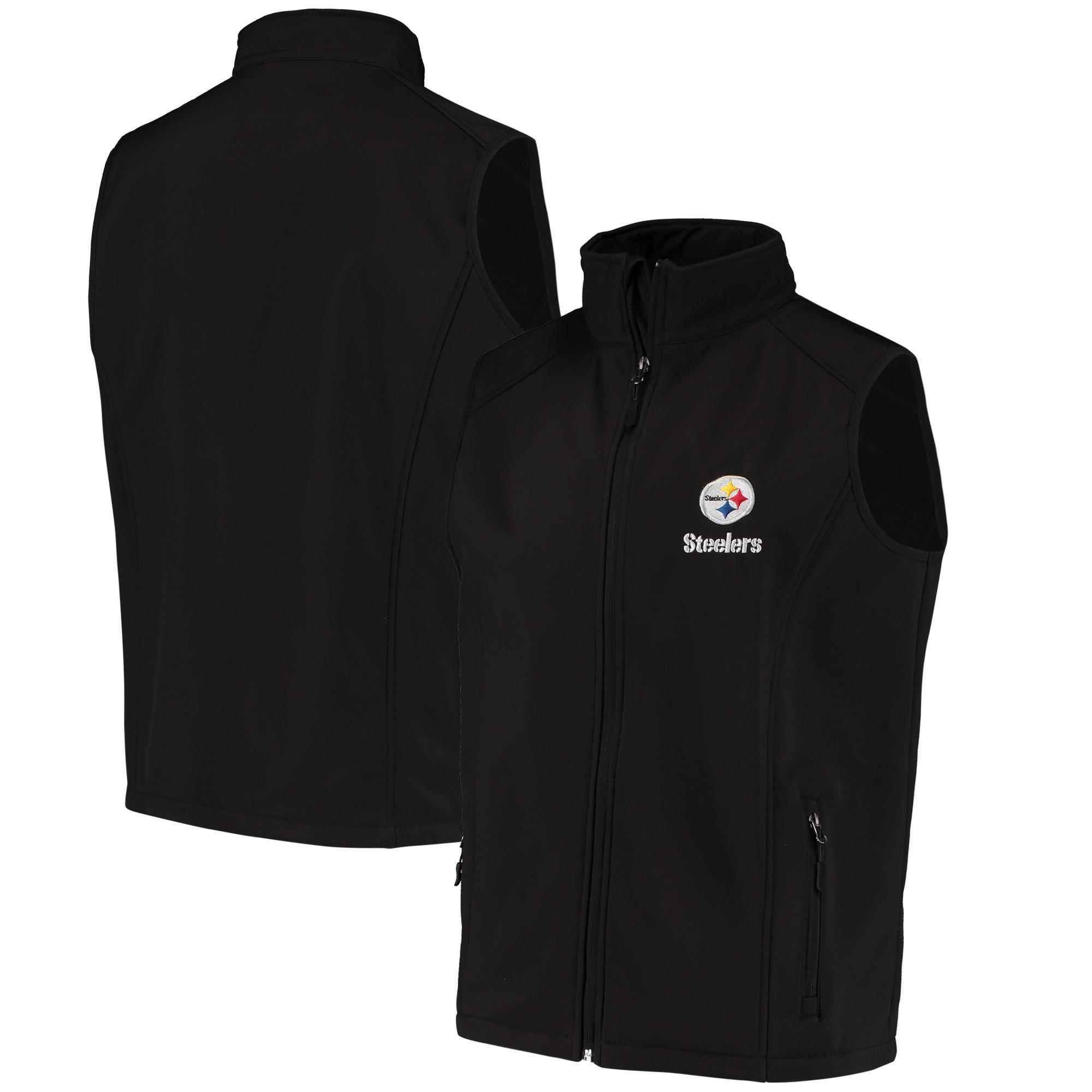 Mens Dunbrooke Black Pittsburgh Steelers Circle Archer Softshell Full-Zip Vest - Black Product Image