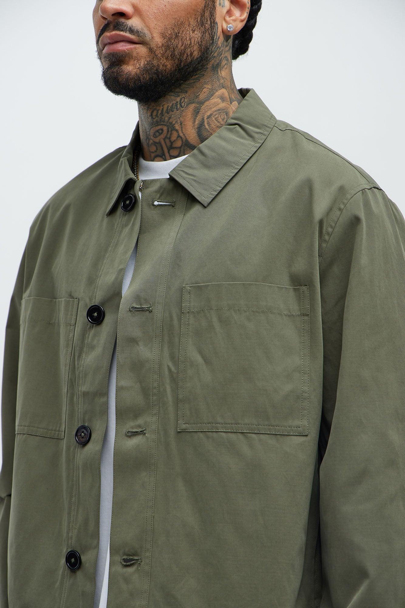 Don't Start Work Jacket - Olive Product Image