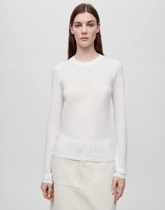 Hanes Sheer Long Sleeve Tee - Optic White Product Image