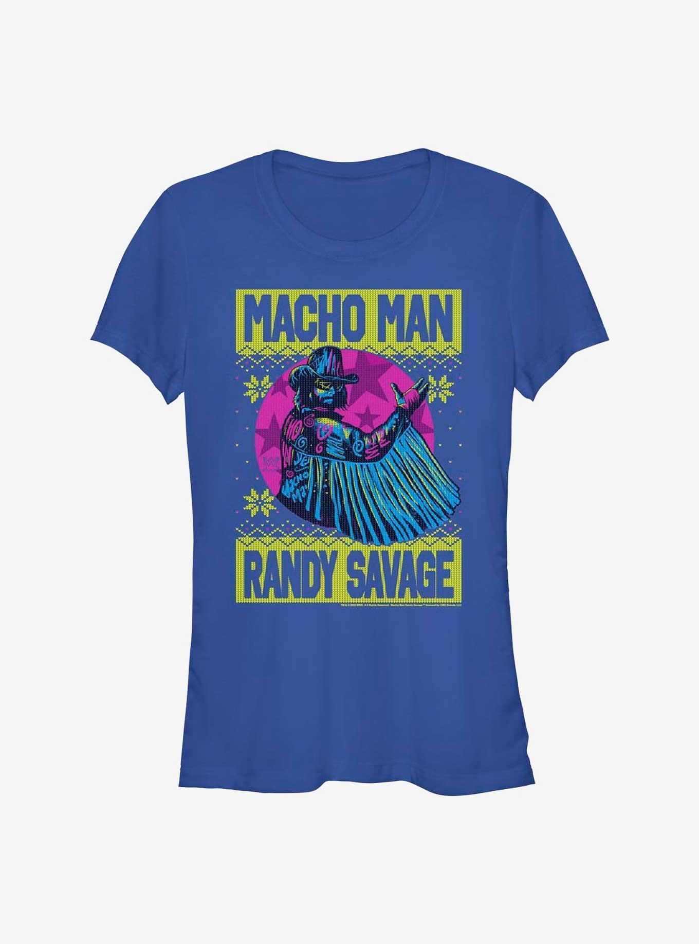 WWE Macho Man Randy Savage Ugly Christmas Girls T-Shirt Product Image