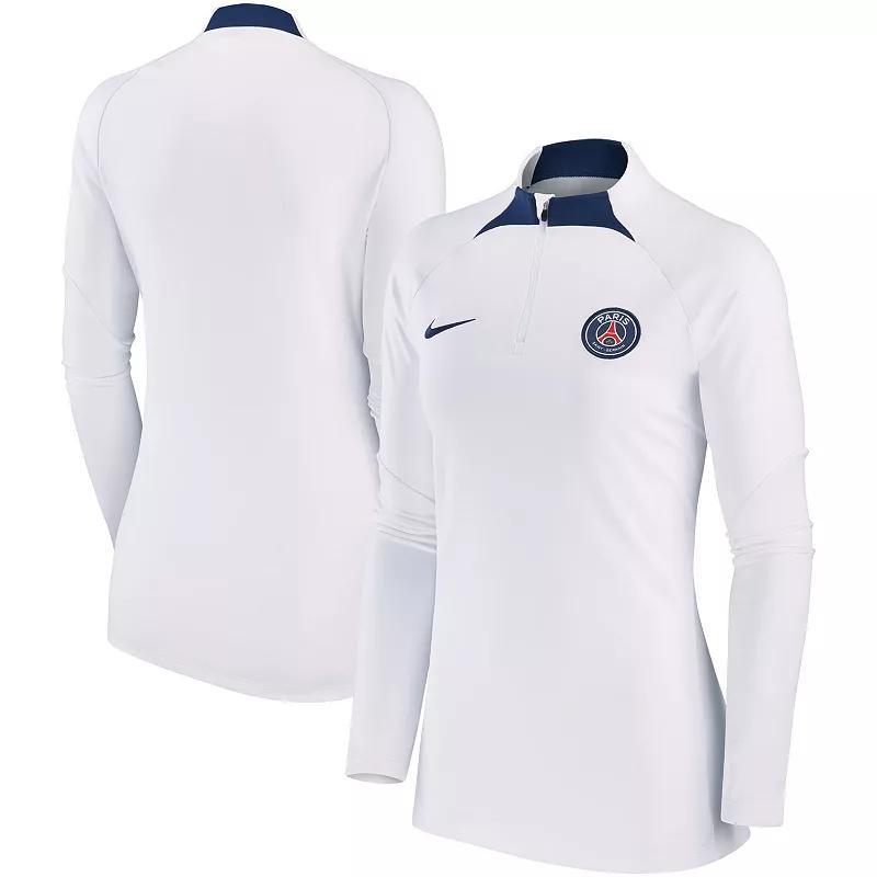 Womens Nike White Paris Saint-Germain Strike Drill Raglan Performance Quarter-Zip Top product image