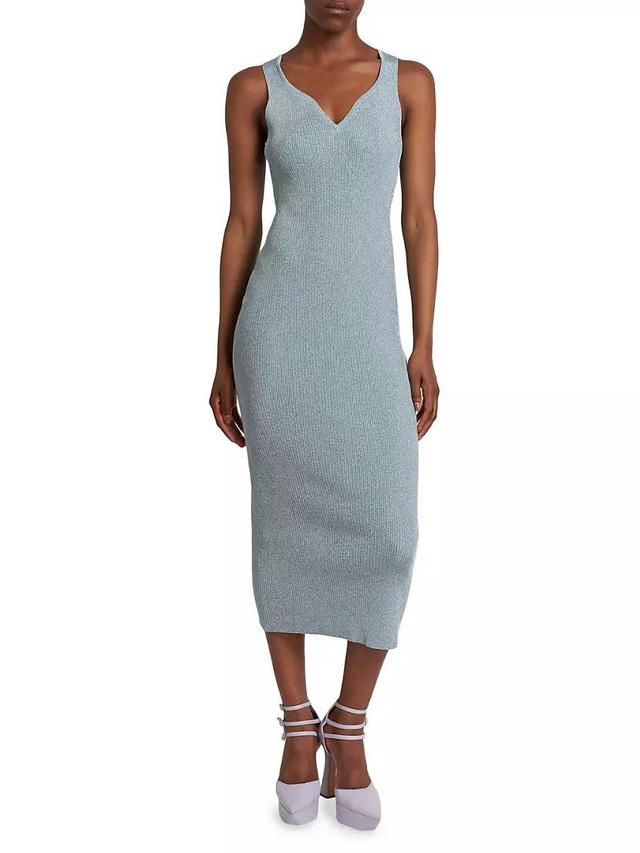 Glittery Sleeveless Midi-Dress Product Image