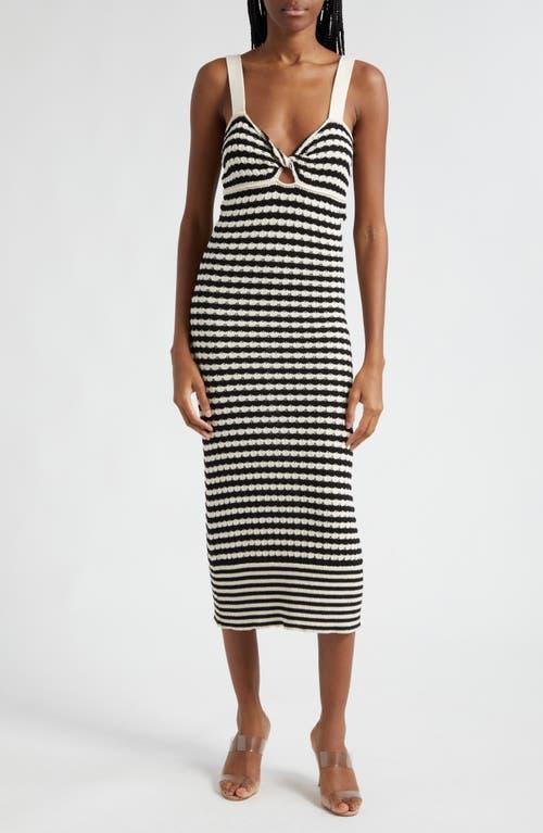 Jessa Striped Knit Midi Dress Product Image