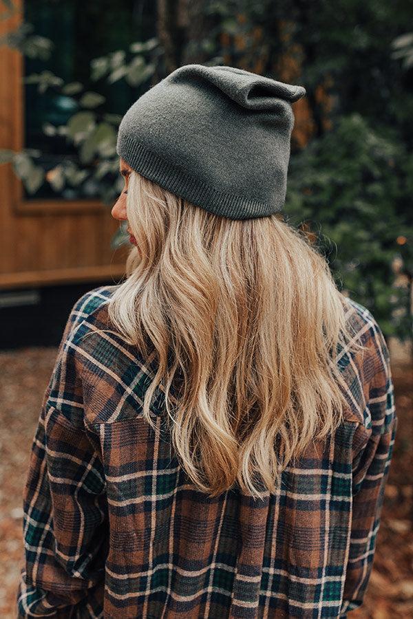 Playlist On Repeat Beanie In Olive Product Image