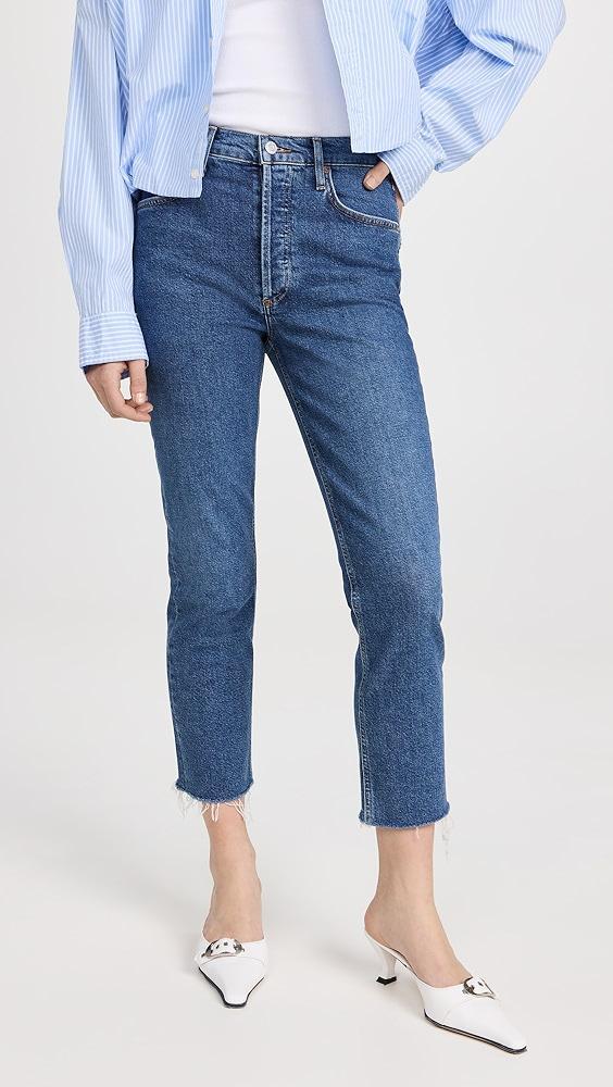 AGOLDE Riley High Rise Straight Crop Jeans | Shopbop Product Image