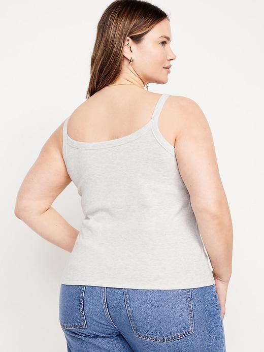 Fitted Rib-Knit Tank Top Product Image