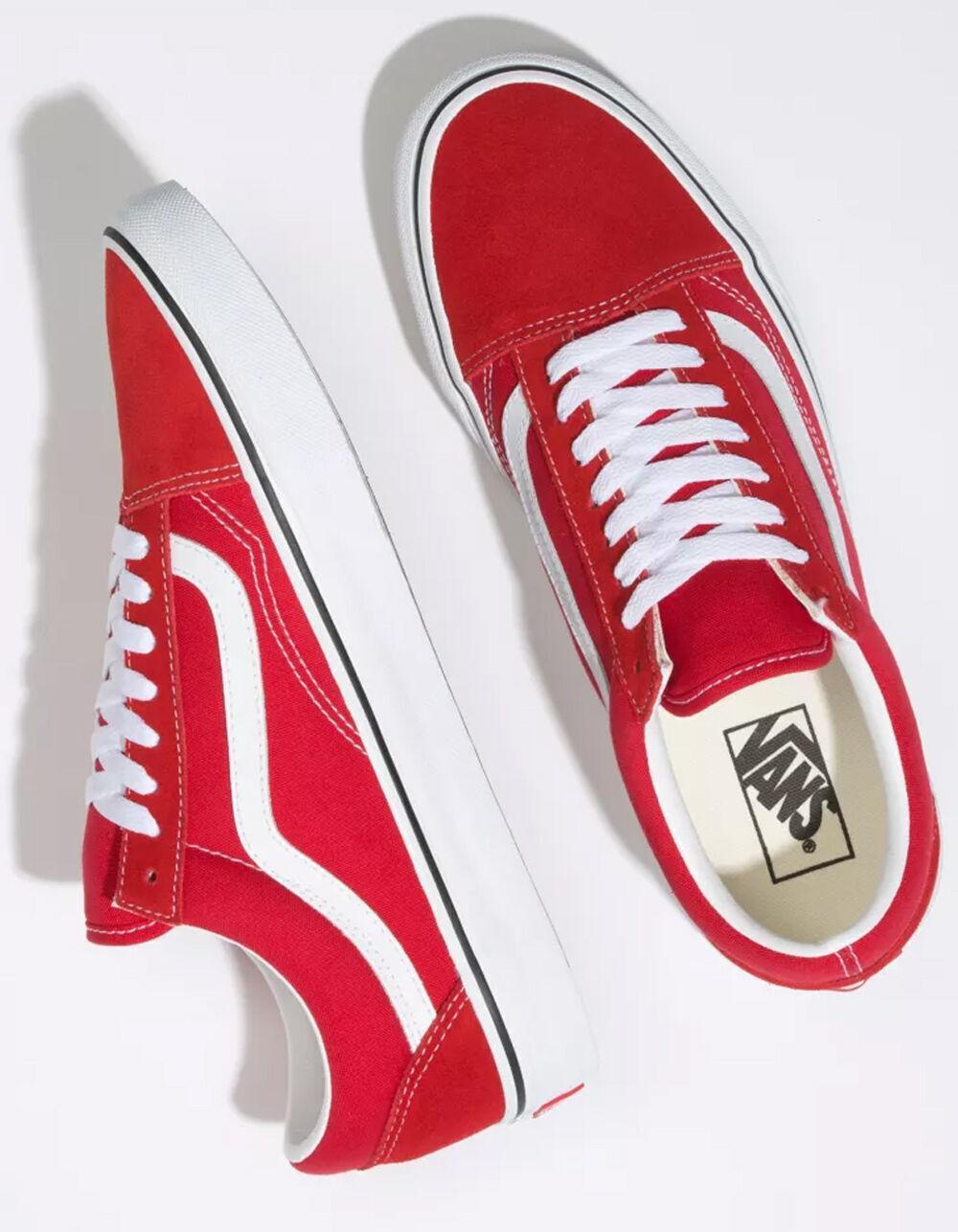 VANS Old Skool Racing Red & True White Shoes Product Image