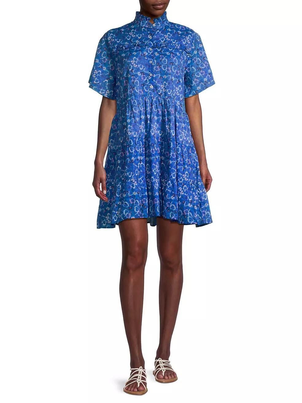 Vibeka Floral Cotton Minidress Product Image