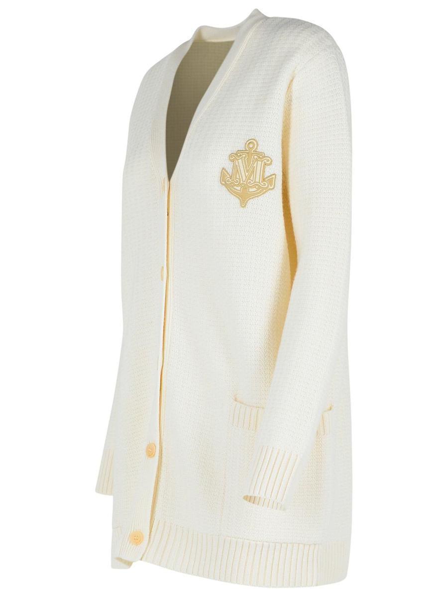 MAX MARA Ravello Knit Long Cardigan In White Product Image