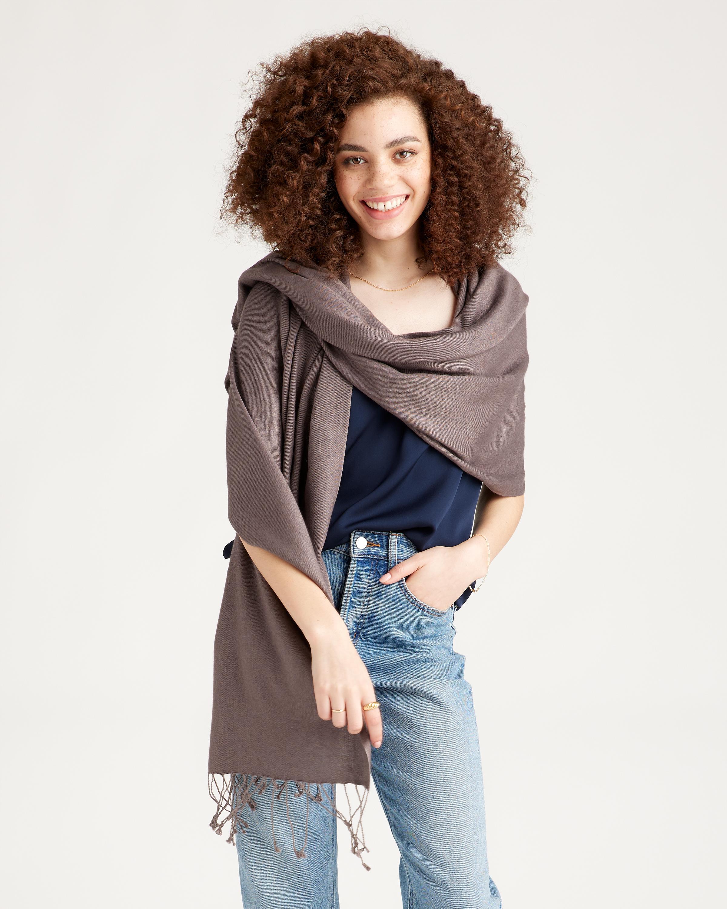 Featherweight Cashmere Silk Fringe Scarf product image