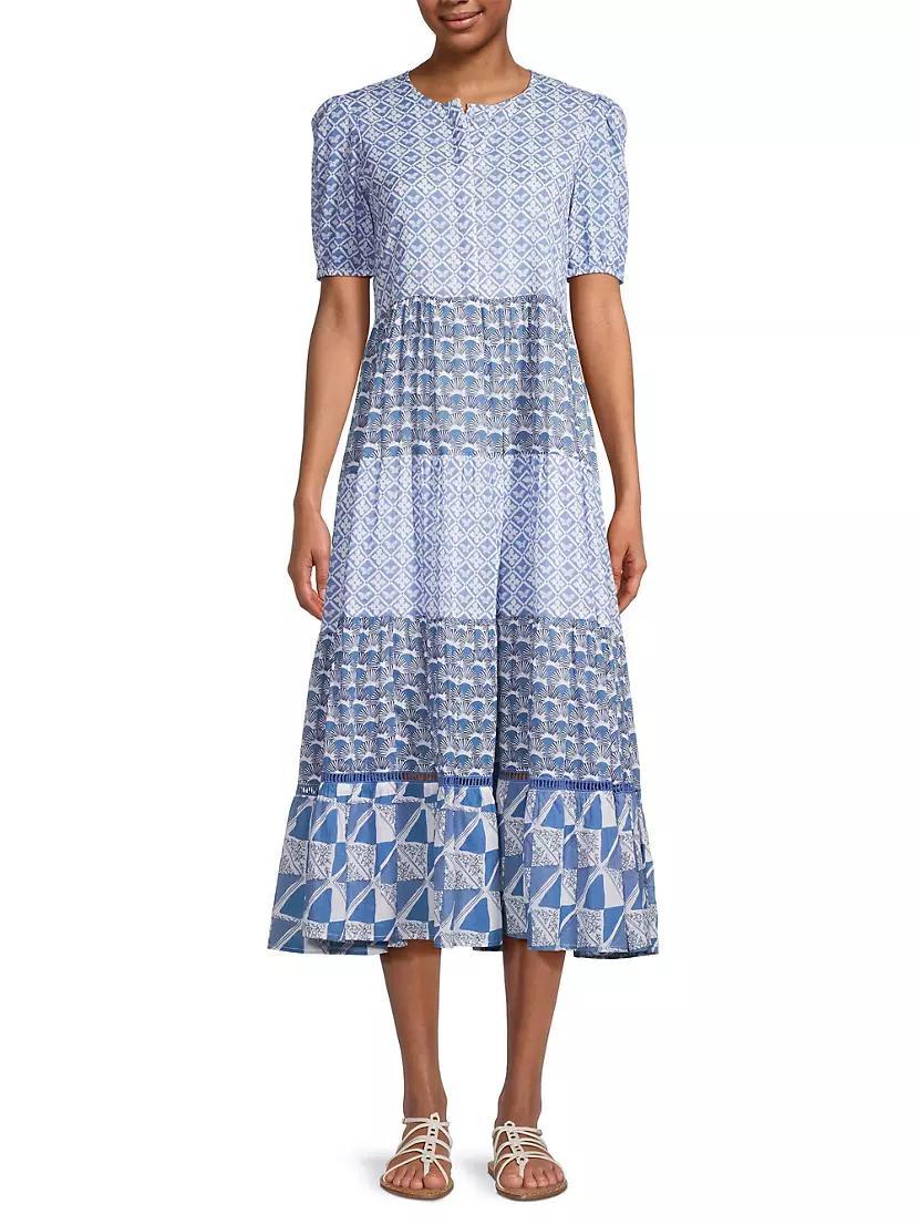 Daphne Printed Cotton Midi-Dress Product Image