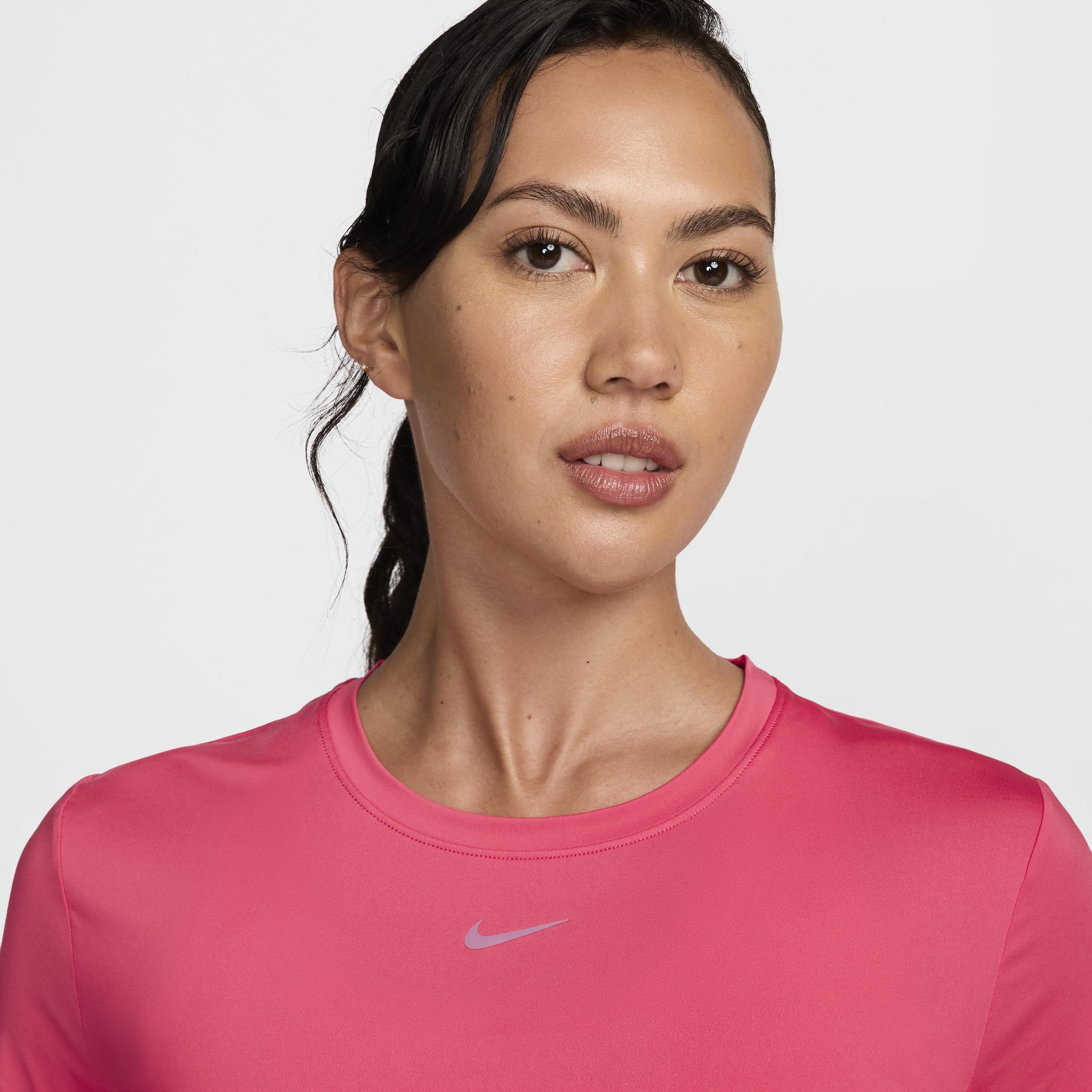 Nike Womens Nike One Classic DF SS Top - Womens Aster Pink/Black Product Image