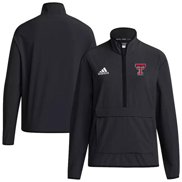 Mens adidas Texas Tech Red Raiders 2024 Coaches Sideline Long Sleeve Quarter-Zip Top Product Image