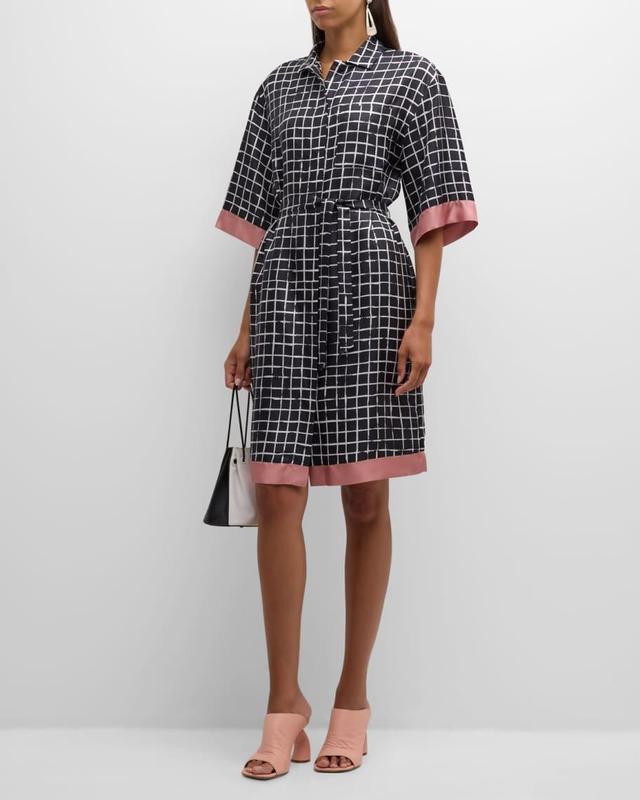 Doralia Printed Shirtdress with Tie Belt Product Image