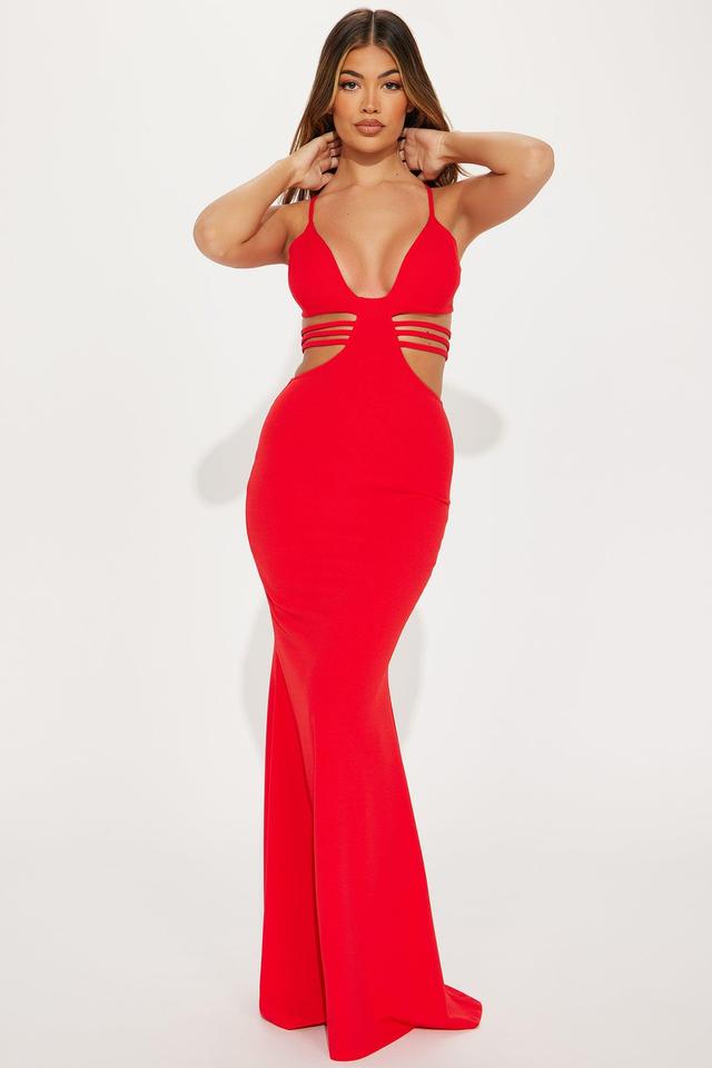 Stella Strappy Gown - Red Product Image