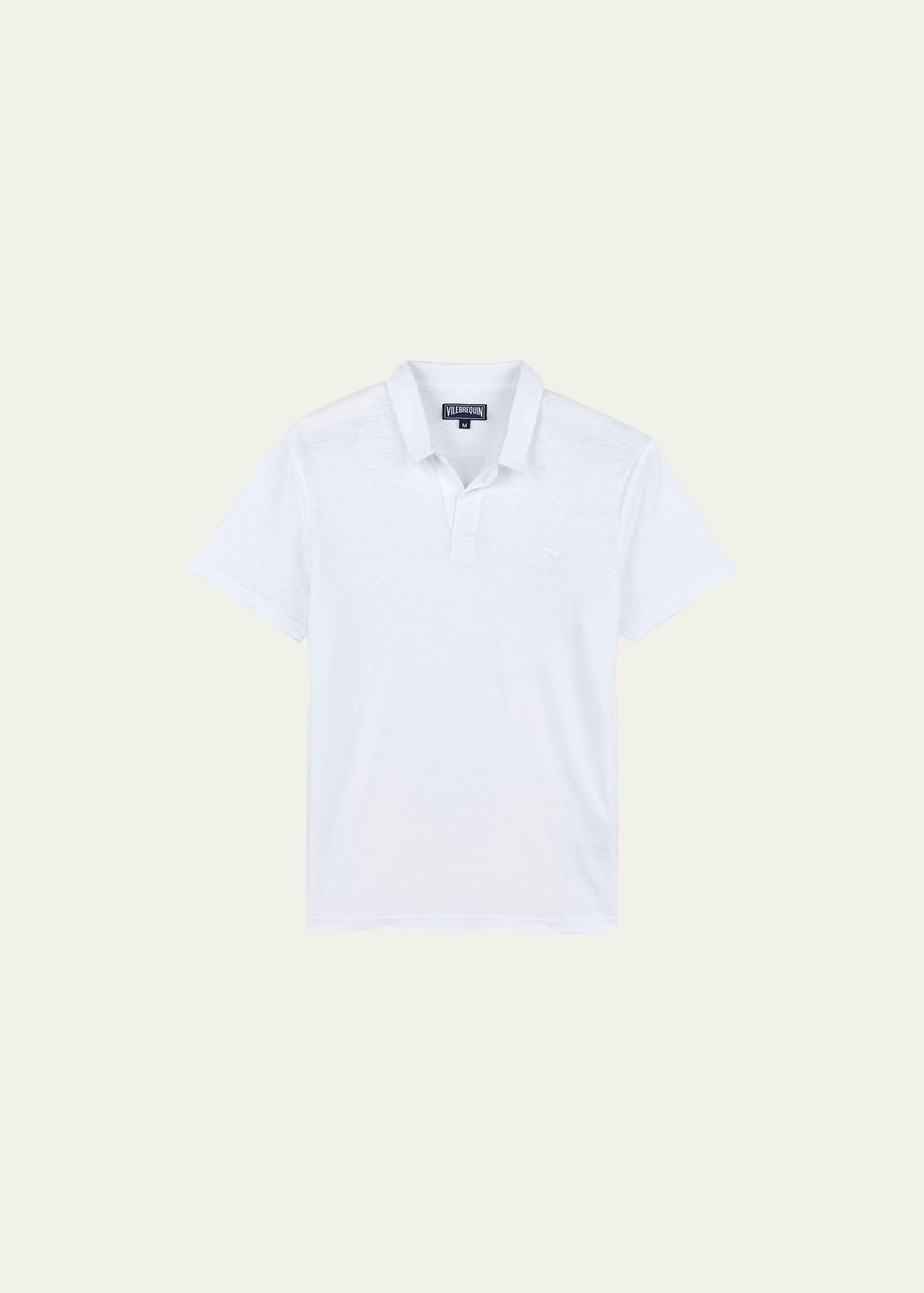 Mens Pyramid Linen Polo Shirt Product Image