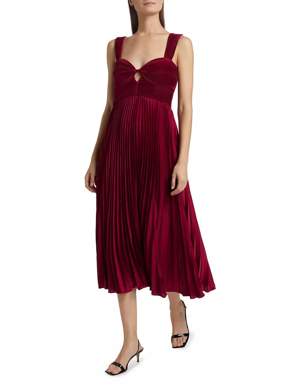 Giselle Pleated Midi-Dress Product Image