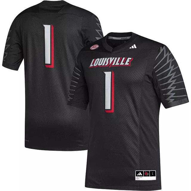 Mens adidas #1 Louisville Cardinals Premier Football Jersey Product Image