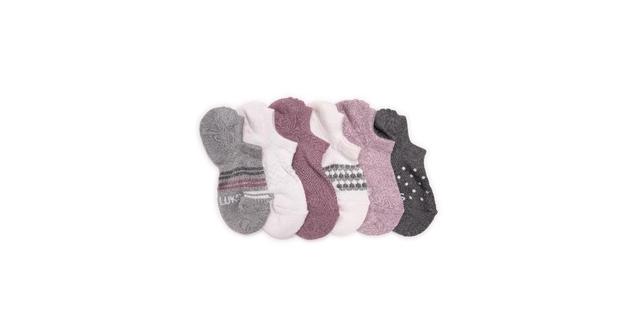 Muk Luks Womens 6 Pack No Show Socks - Grey Product Image